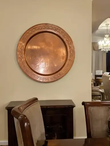 Hand-Engraved Copper Decorative Plate – 100% Artisan Made
